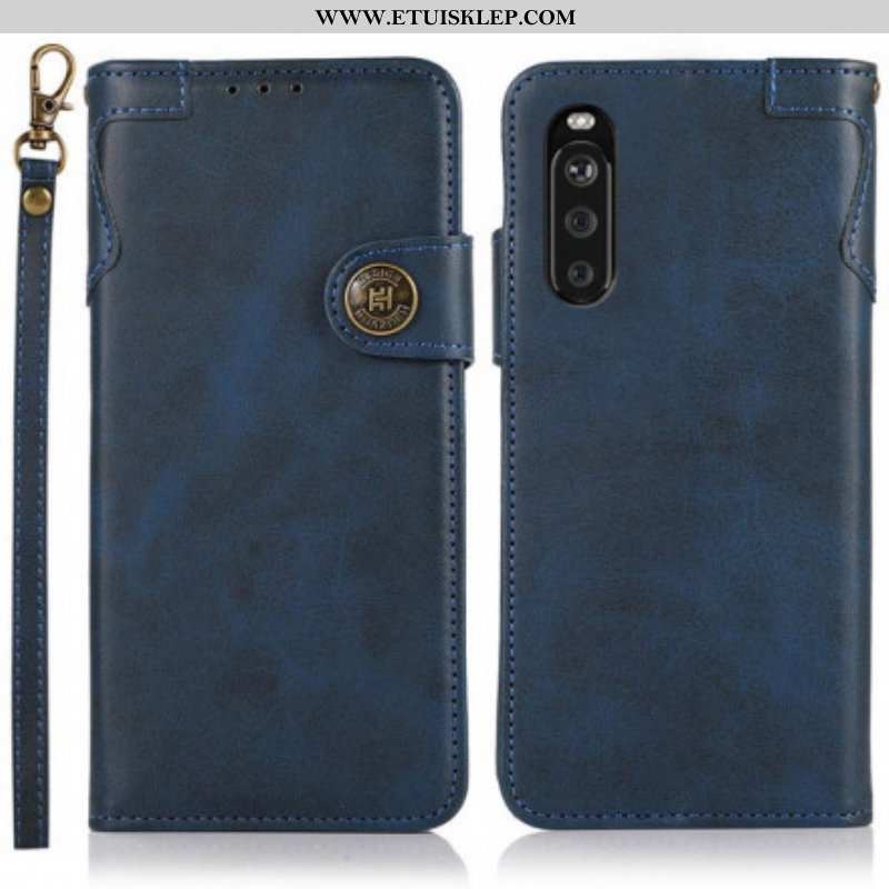 Etui Folio do Sony Xperia 5 III Guzik Magnetyczny Khazneh